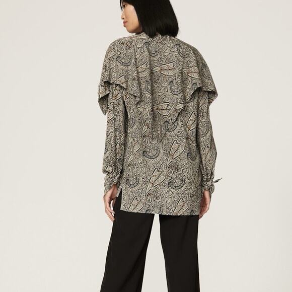 Rosetta Getty Paisley Scarf Top Size 4 - Picture 3 of 14